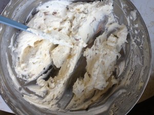 Freshly whipped frosting